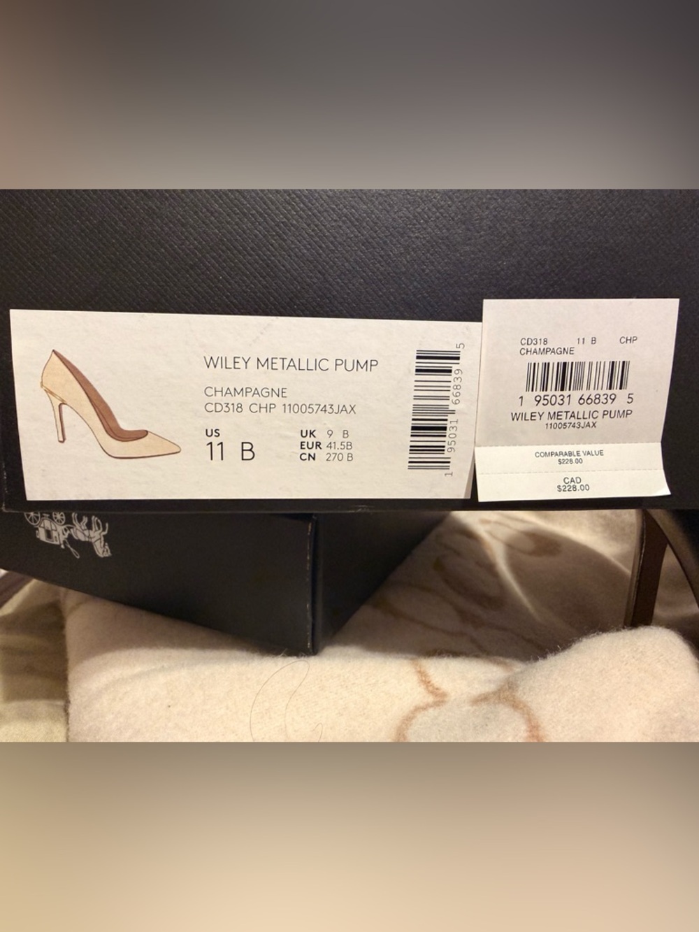 COACH SIZE 11 WILEY Metallic Pointed-Toe Pumps NEVER WORN Approx 3 to 3.5 inches - Picture 5 of 11
